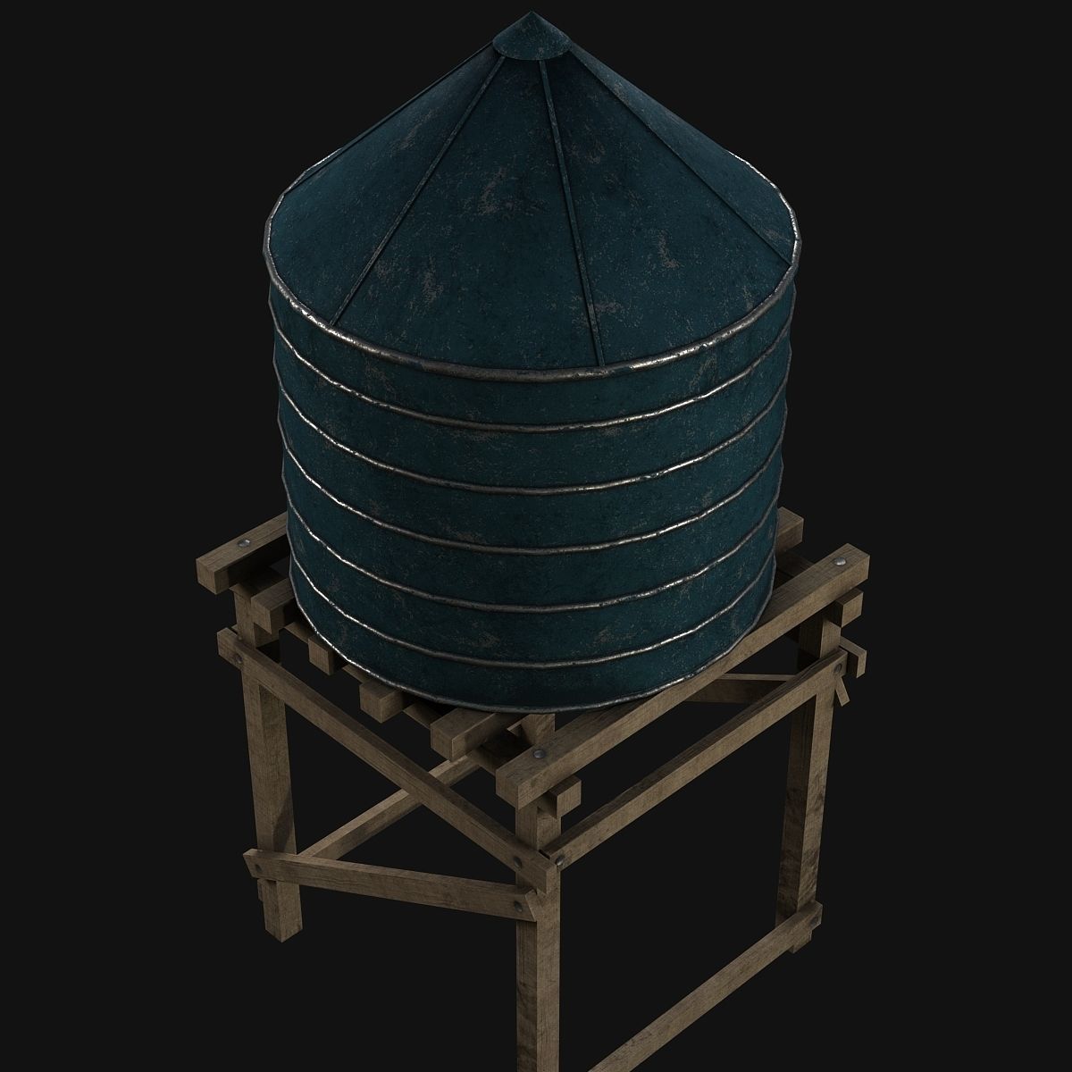 water tower 3D model_4