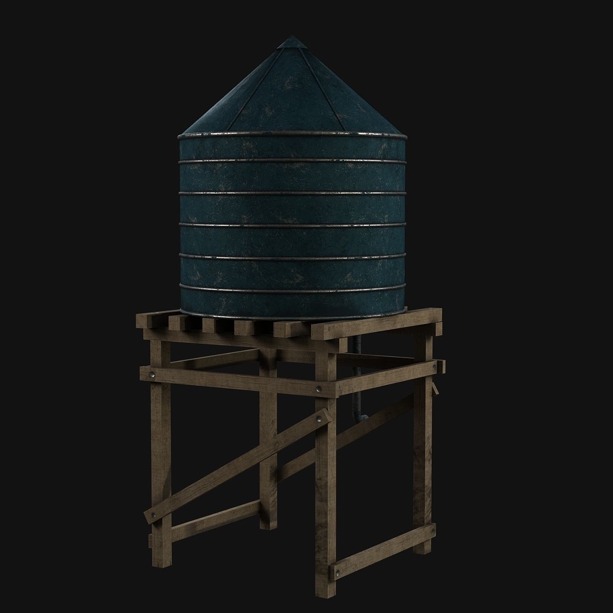 water tower 3D model_1