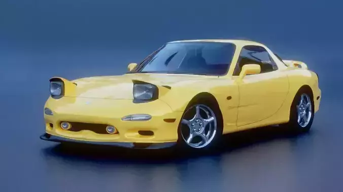 Mazda RX7 FD Low-poly 3D model