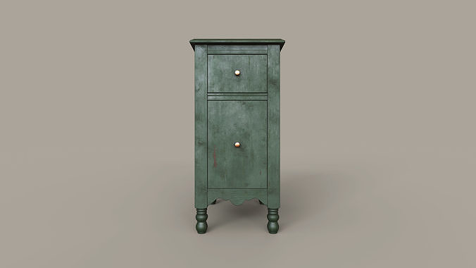 Old Western Drawer Low-poly 3D model