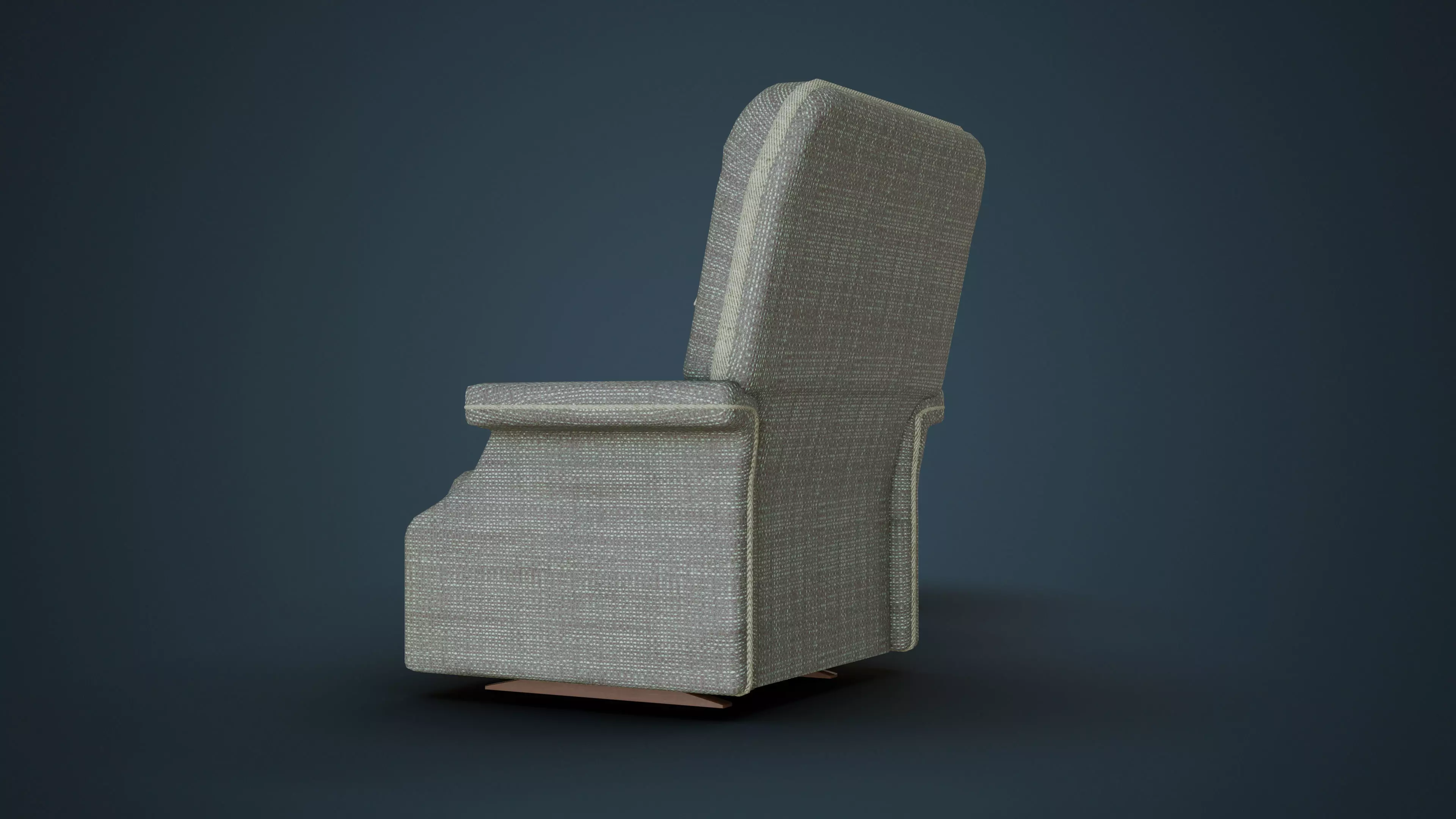 Old Side Stand and Recliner Low-poly 3D model_5