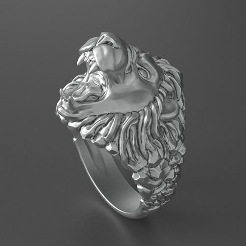 Lion Ring 025 3D print model