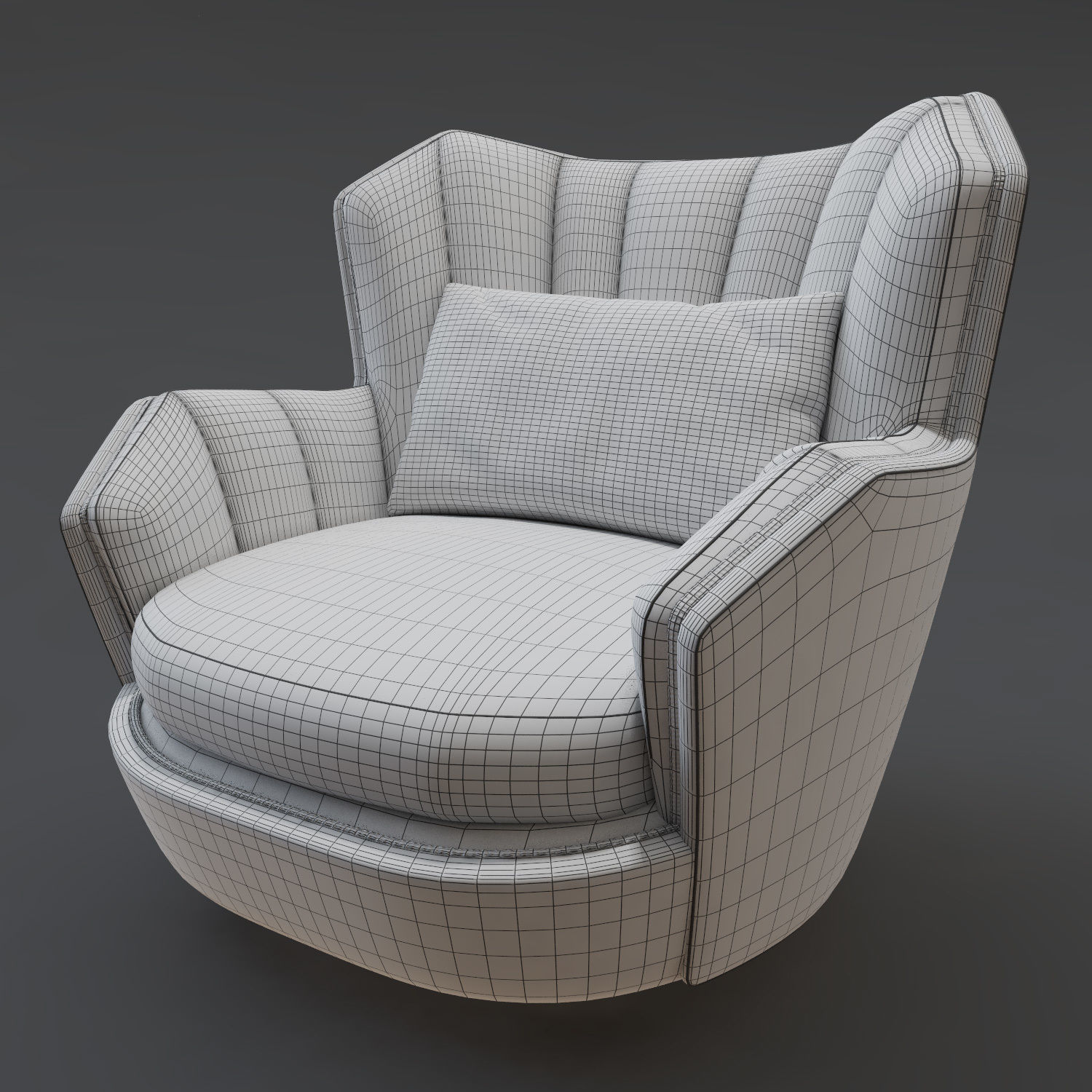 Visionnaire hemingway armchair 3D model_2