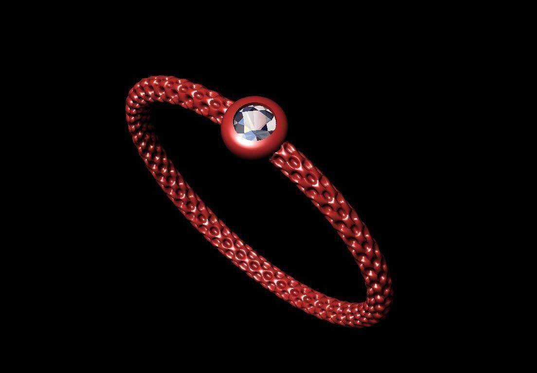 Unique minimalist diamond ring 3d print model gold pattern 3D print model_12