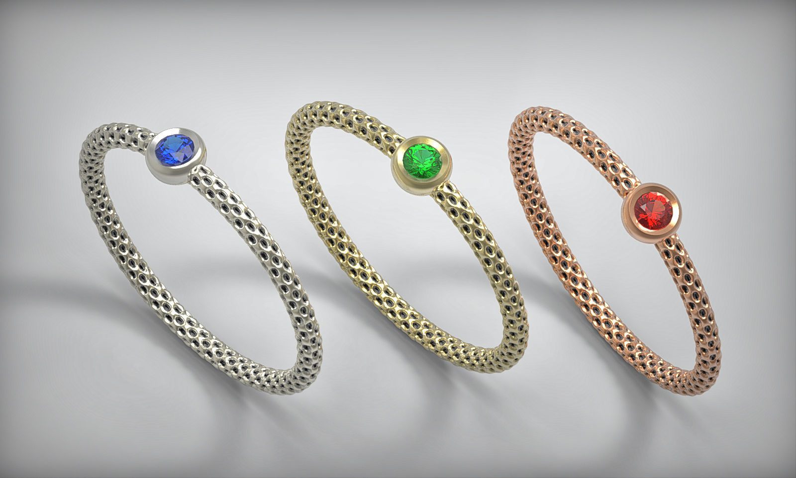 Unique minimalist diamond ring 3d print model gold pattern 3D print model_1