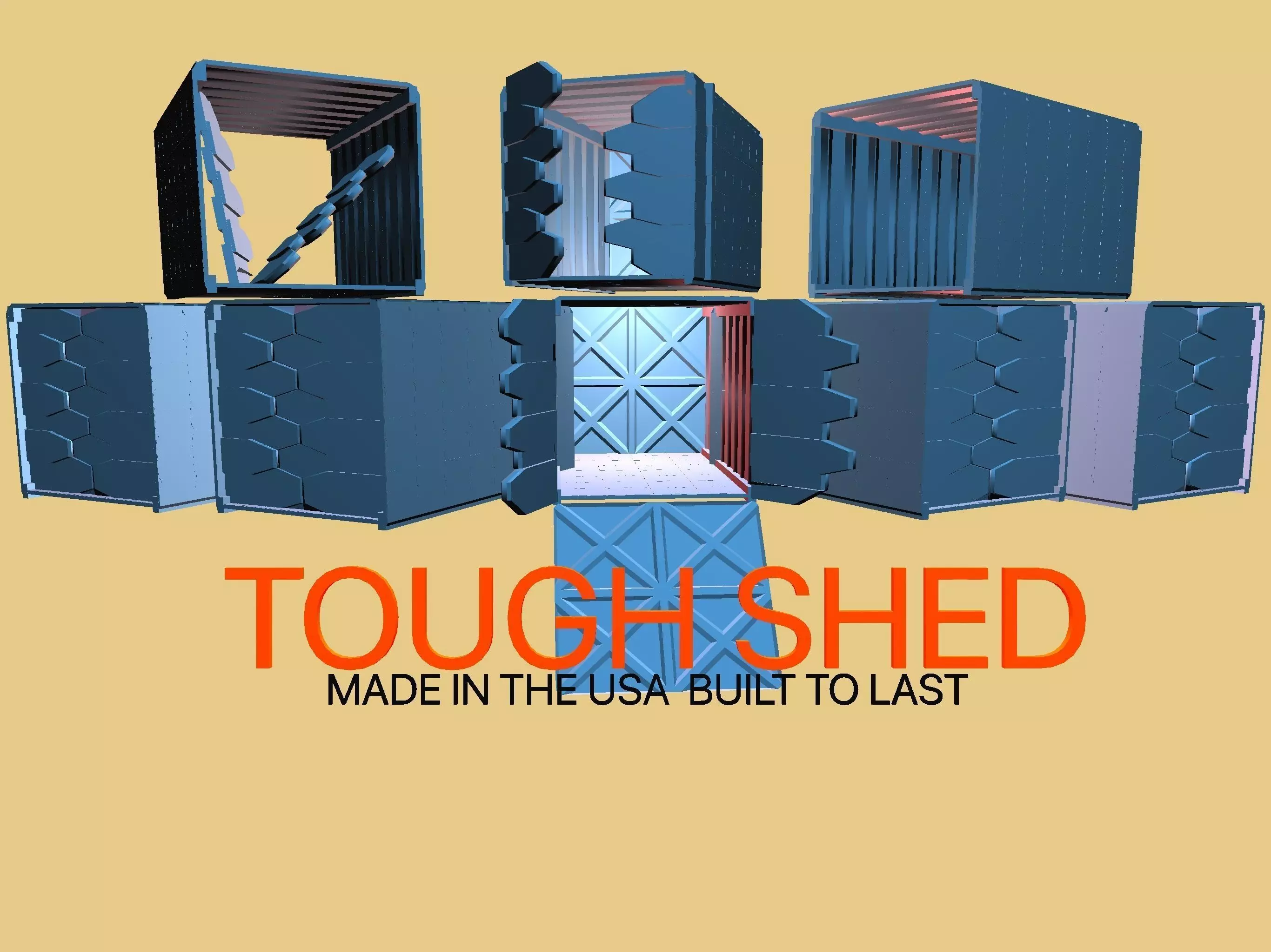 sci-fi Storage containers 3D model