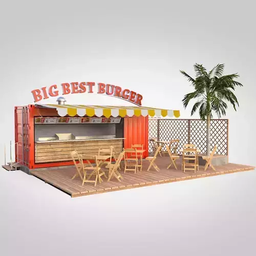 Shipping container food stand