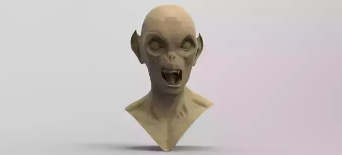 3D Demon Bust Printable Model 3D print model
