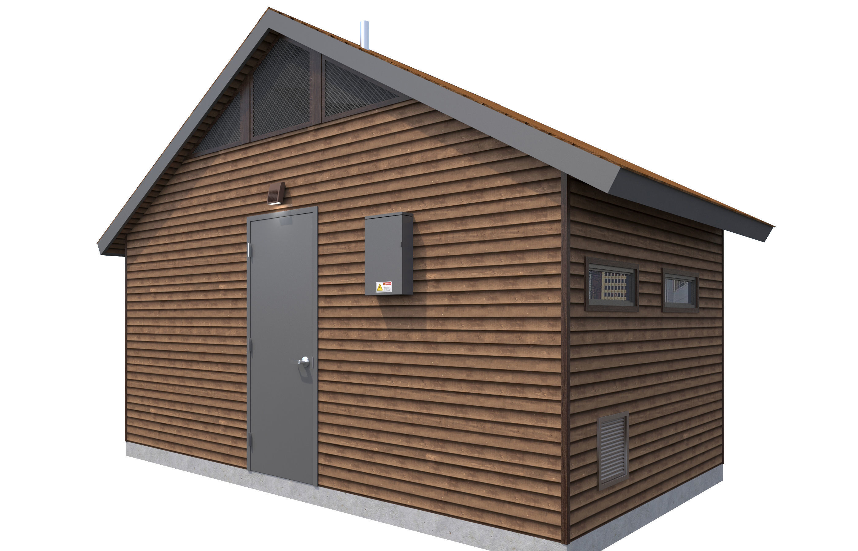 Public Building-004 Restroom With Interior 3D model_6