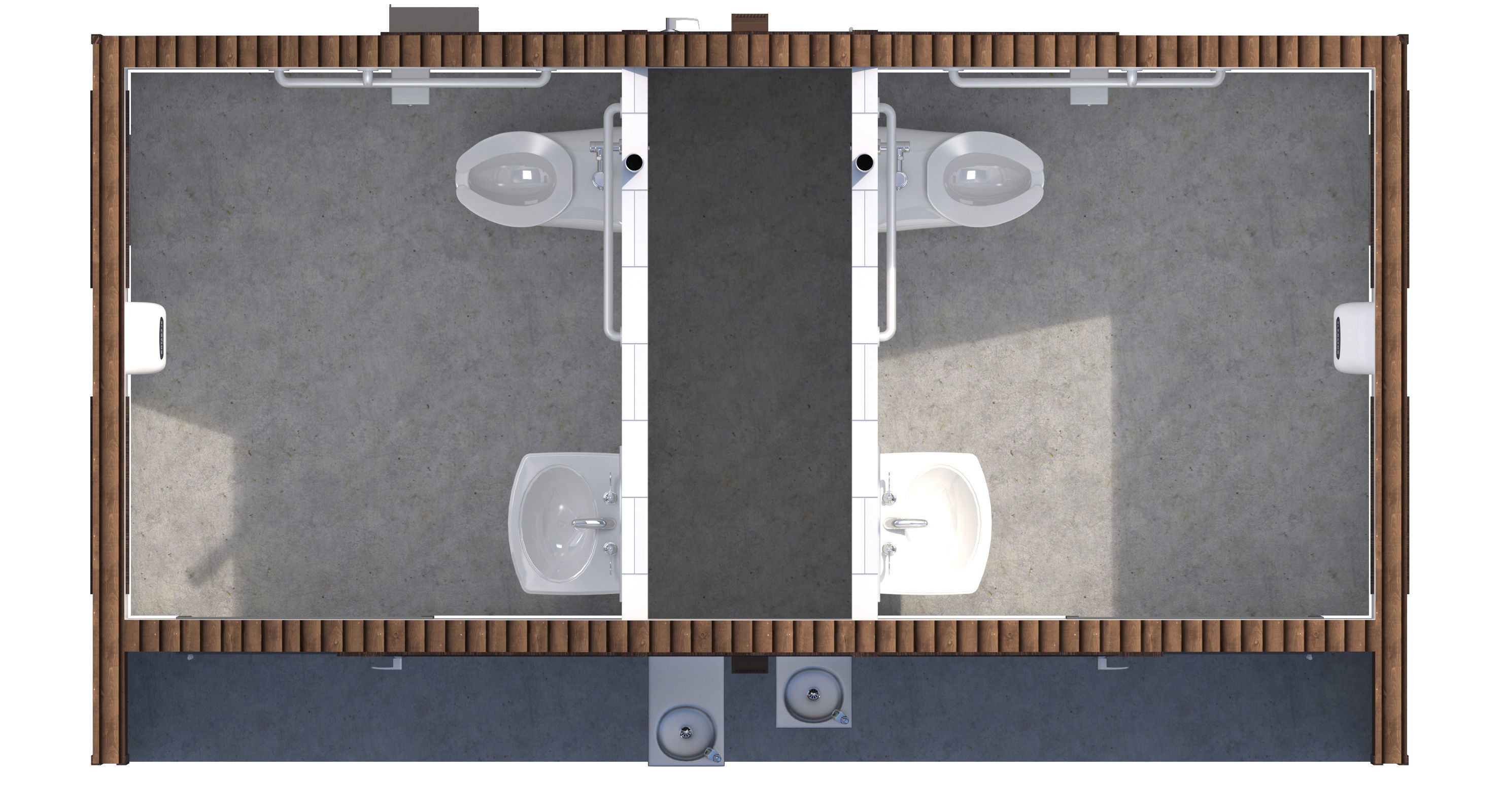 Public Building-004 Restroom With Interior 3D model_19