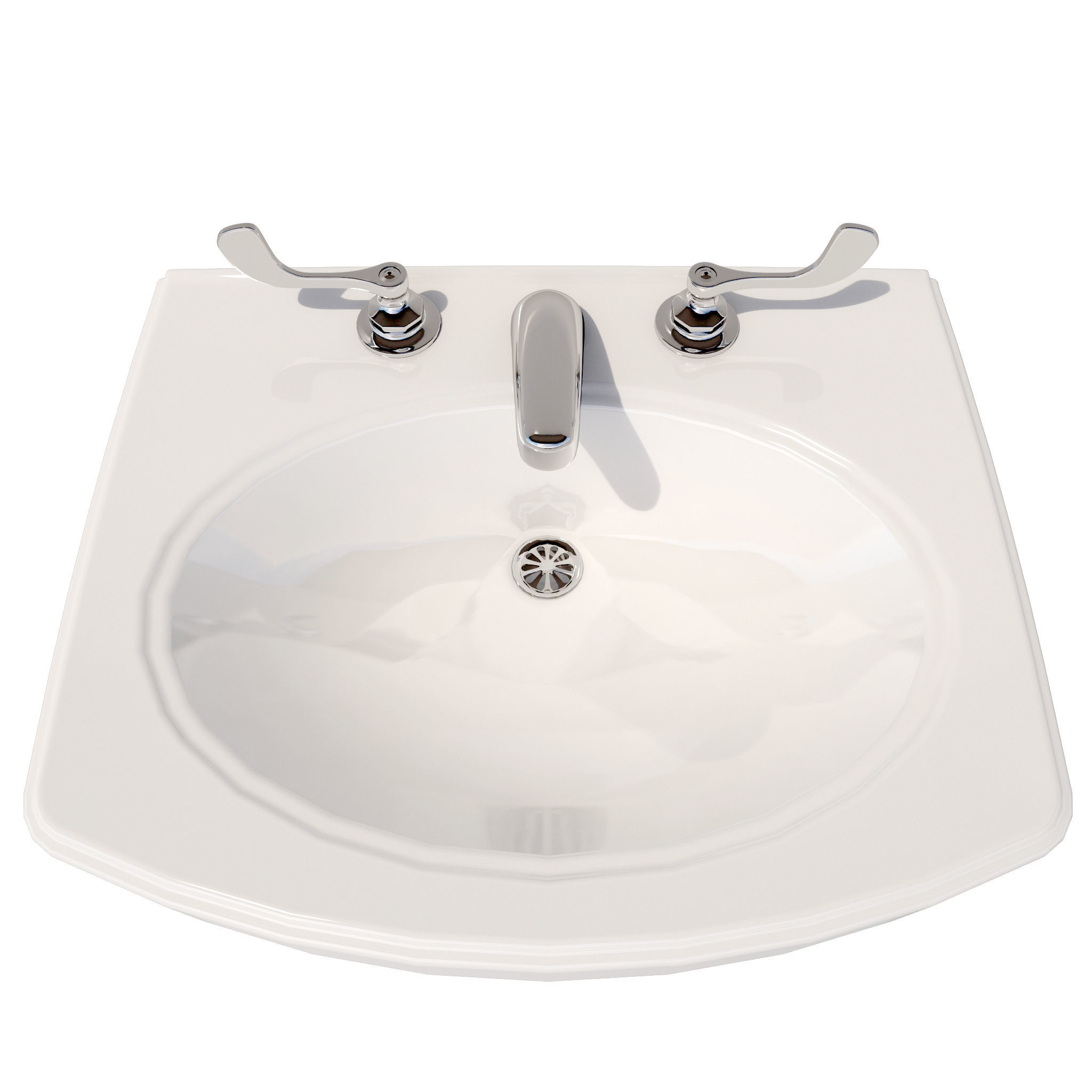 Public Building-004 Restroom With Interior 3D model_25