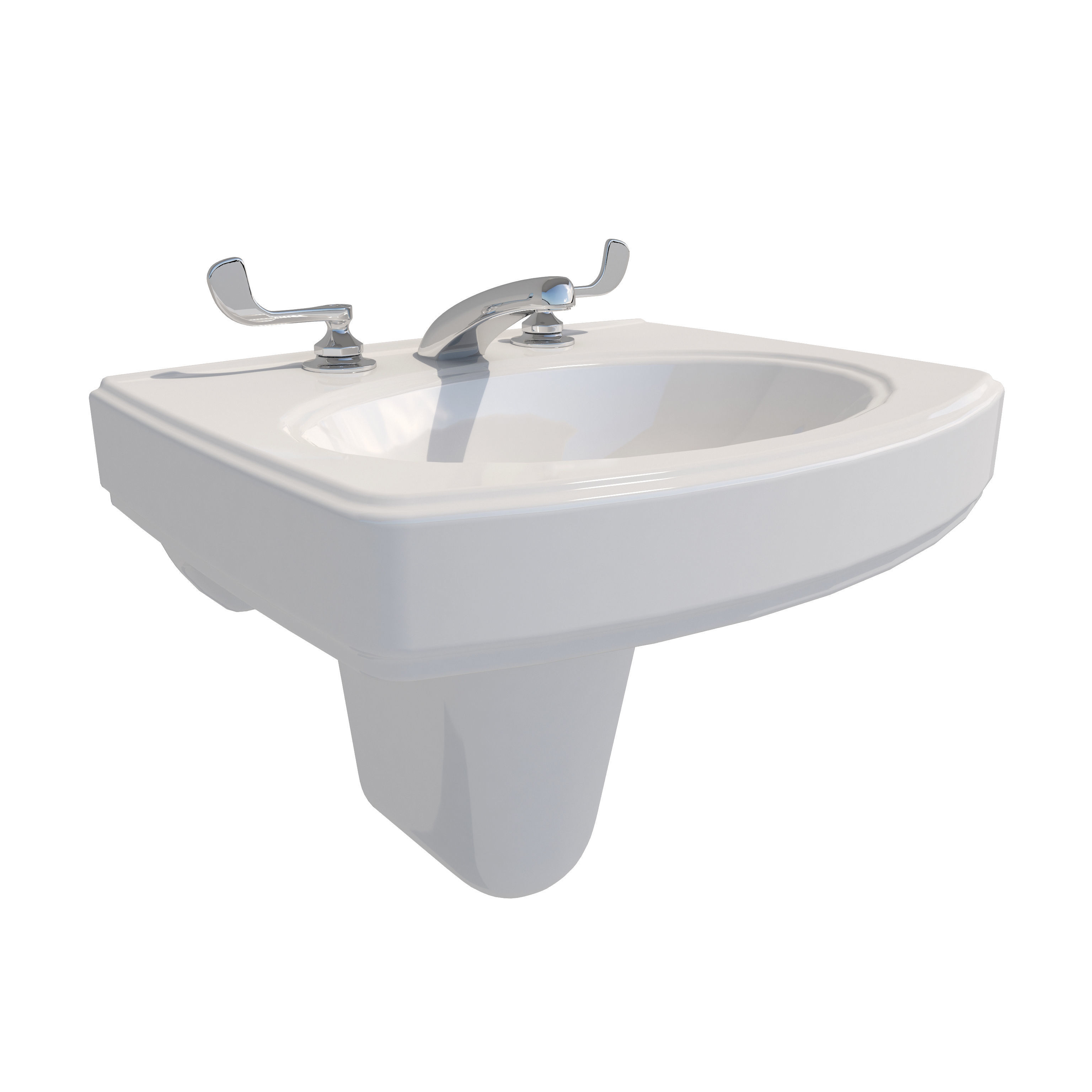 Public Building-004 Restroom With Interior 3D model_24