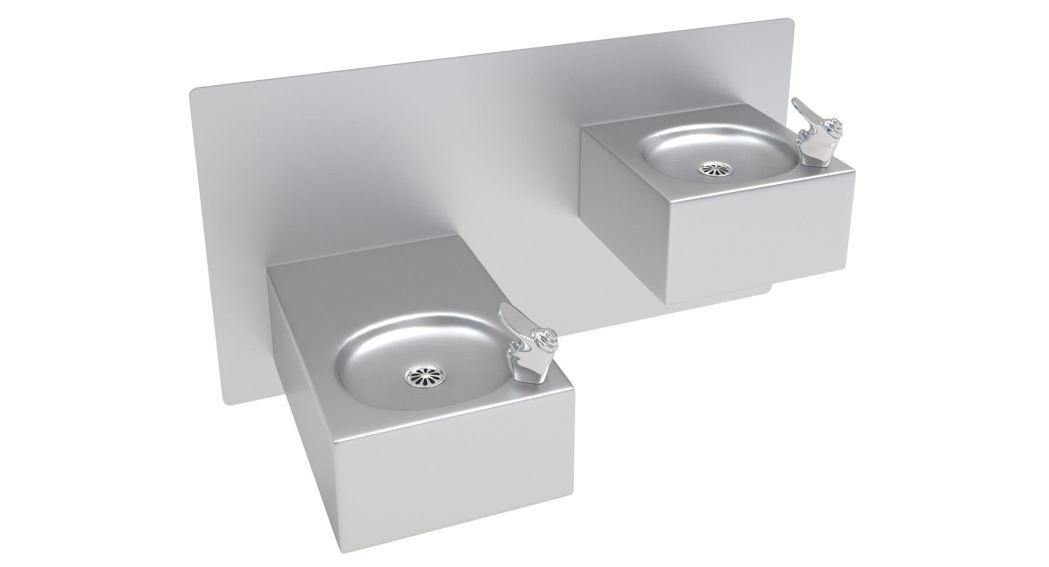 Public Building-004 Restroom With Interior 3D model_18