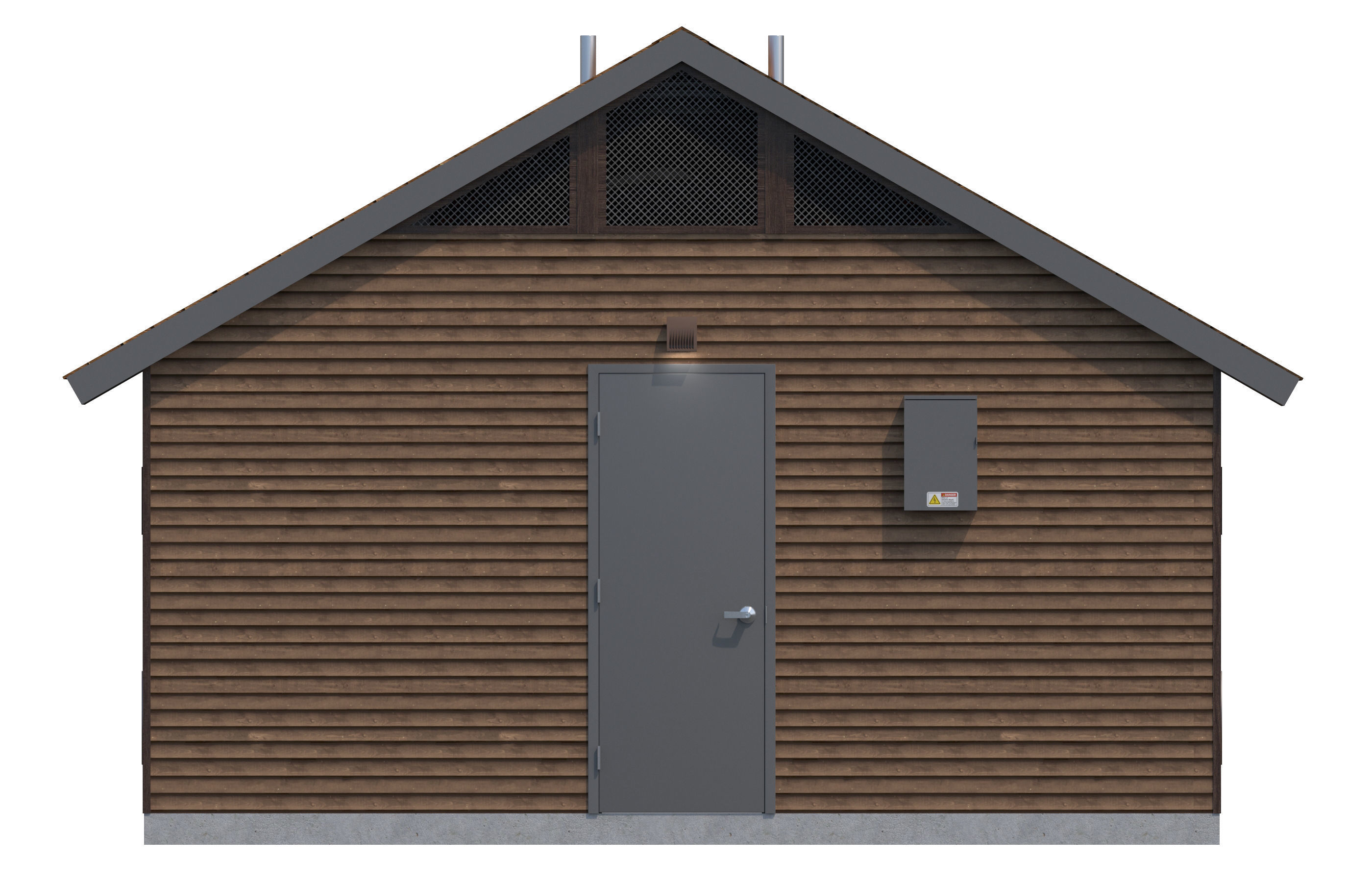 Public Building-004 Restroom With Interior 3D model_12