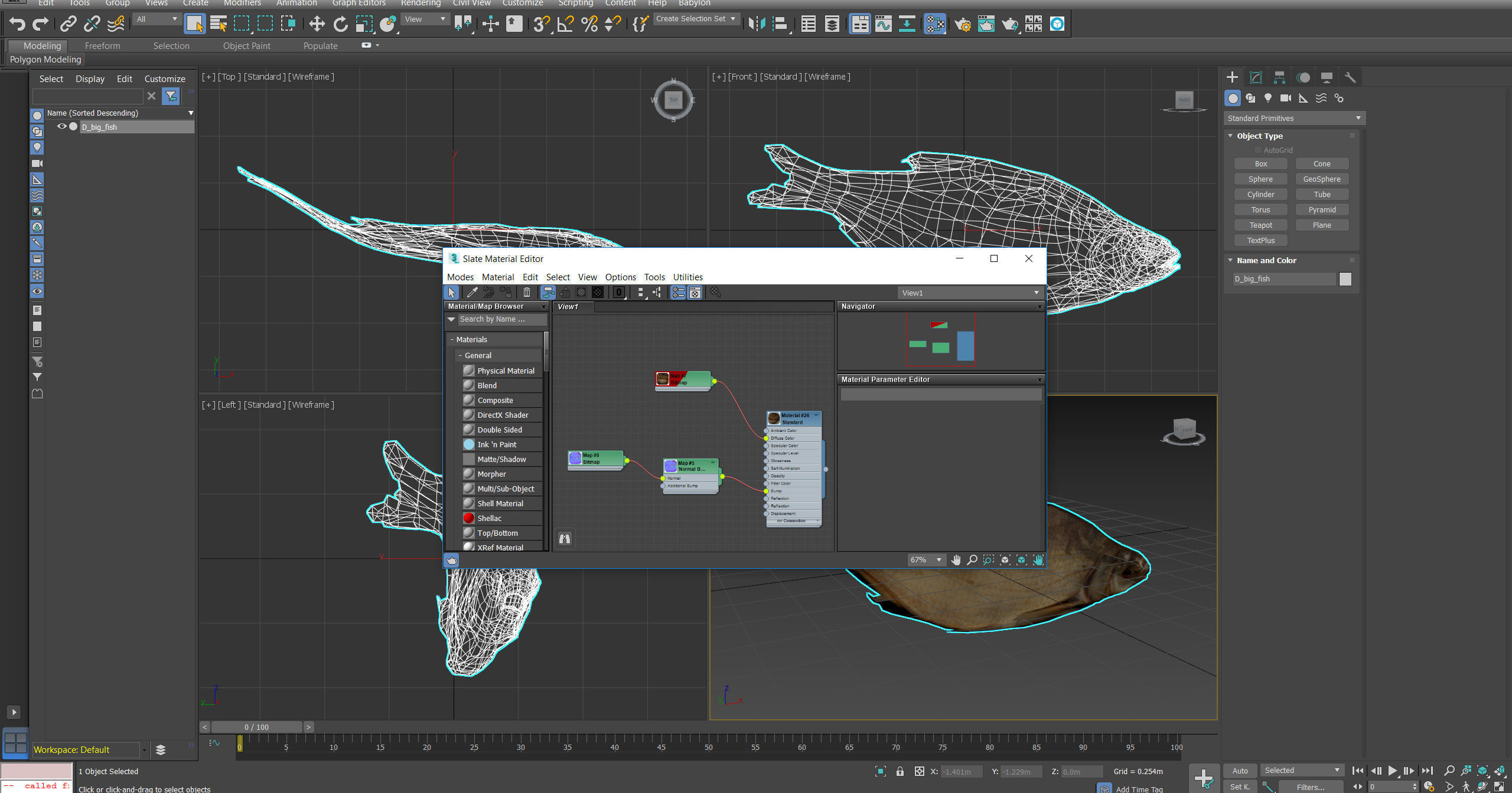 photorealistic dried salty fish scan Low-poly 3D model_10