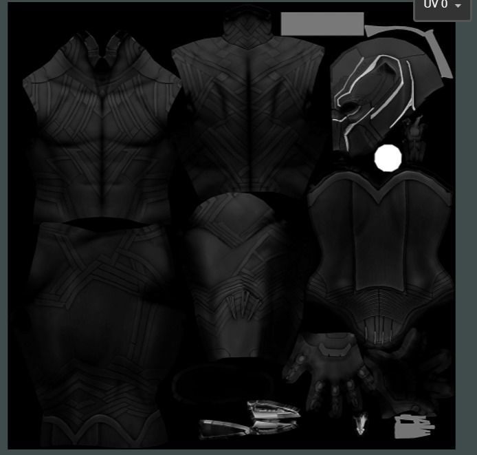 Black Panther VR Game Model Low-poly 3D model_6
