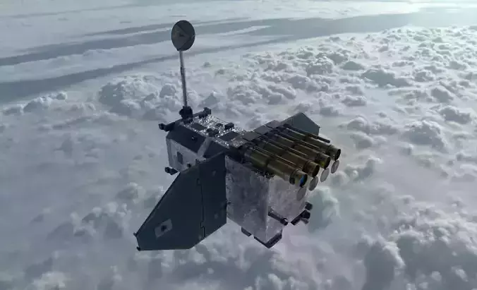 Solar Dynamics Observatory Low-poly 3D model