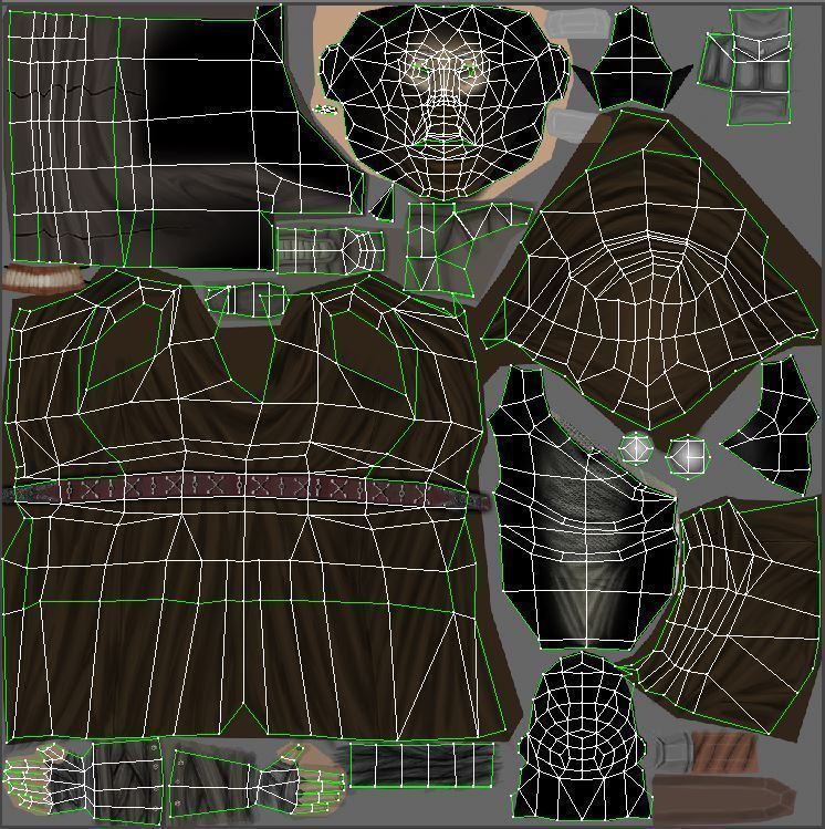 Ninja warrior Low-poly 3D model_19