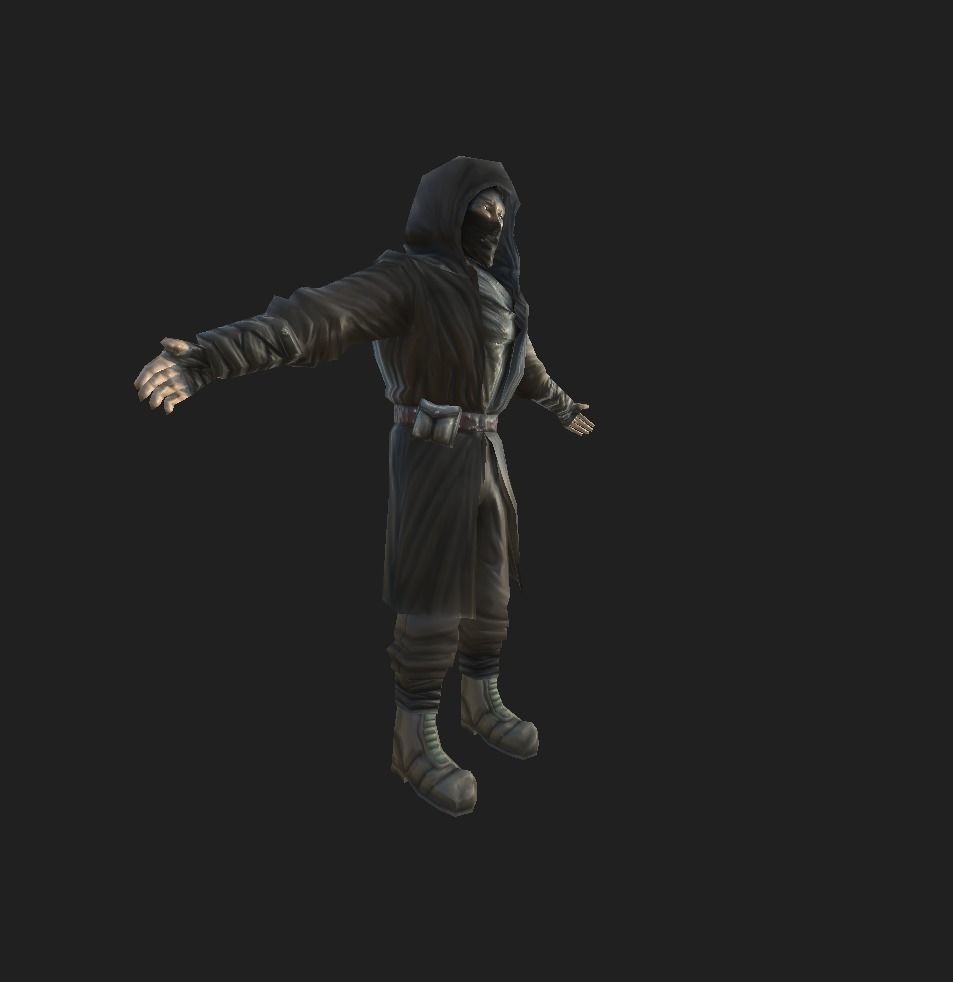 Ninja warrior Low-poly 3D model_21