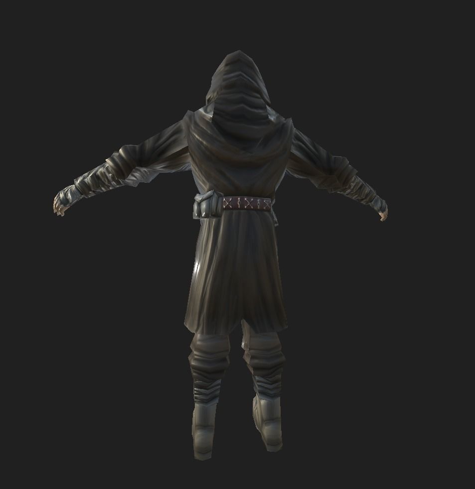 Ninja warrior Low-poly 3D model_23