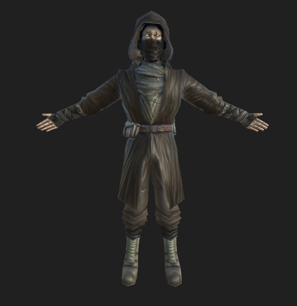 Ninja warrior Low-poly 3D model_20