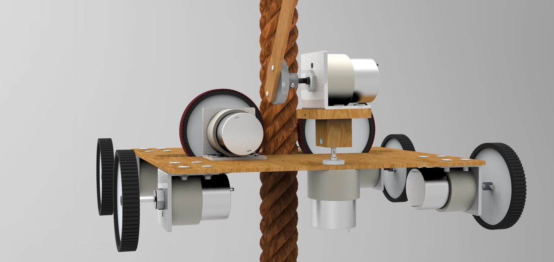 Rope climbing and descending Robot 3D model_5