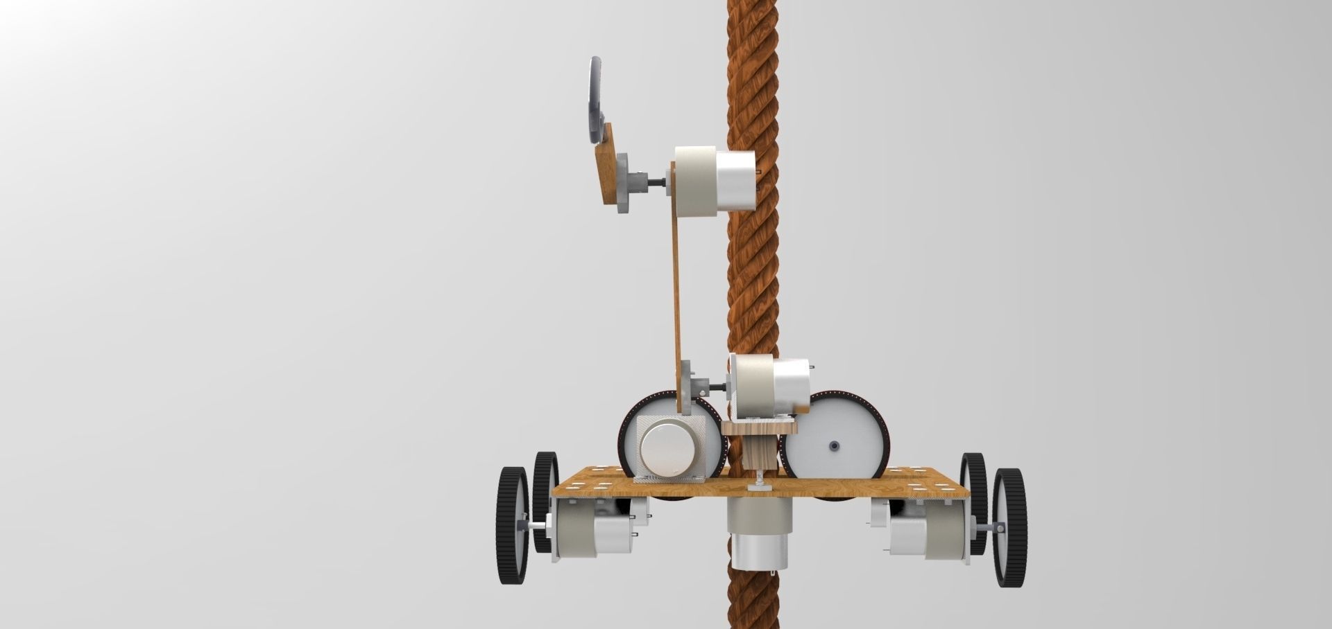 Rope climbing and descending Robot 3D model_1