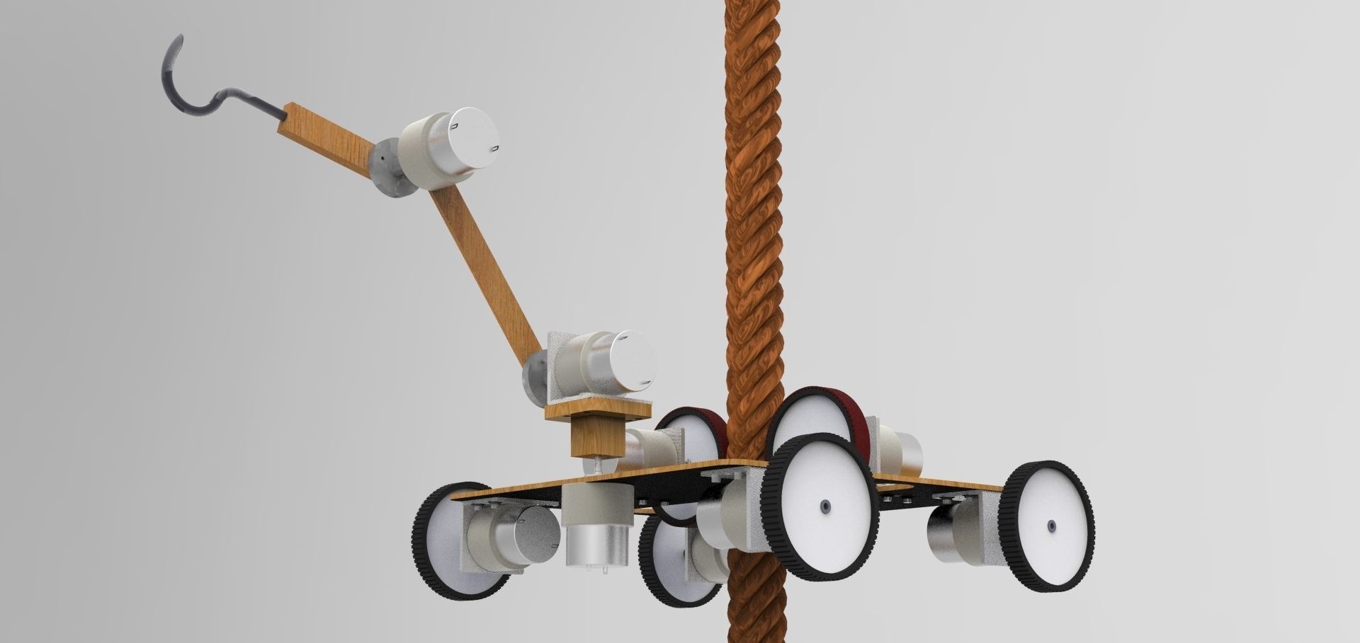 Rope climbing and descending Robot 3D model_8