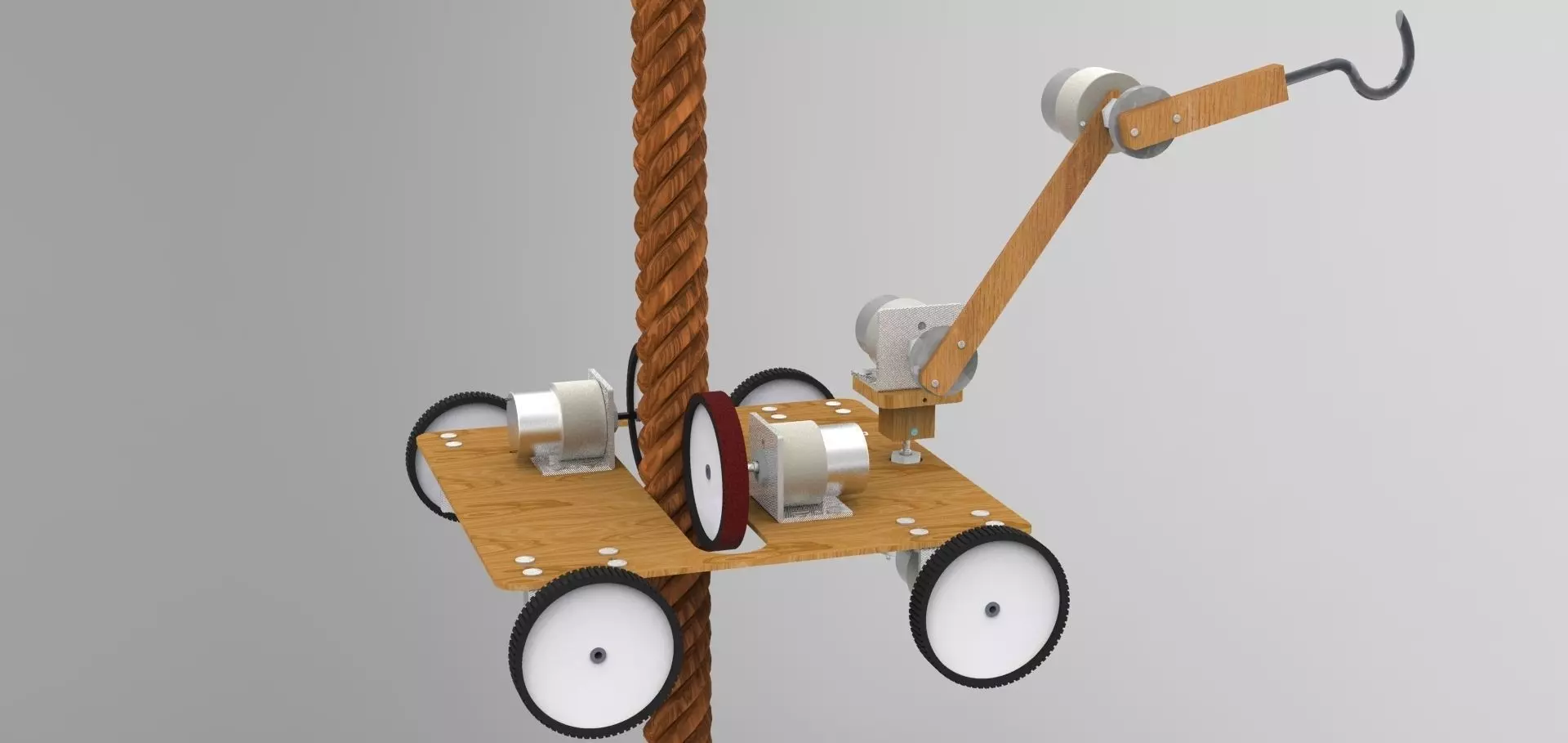 Rope climbing and descending Robot 3D model_0