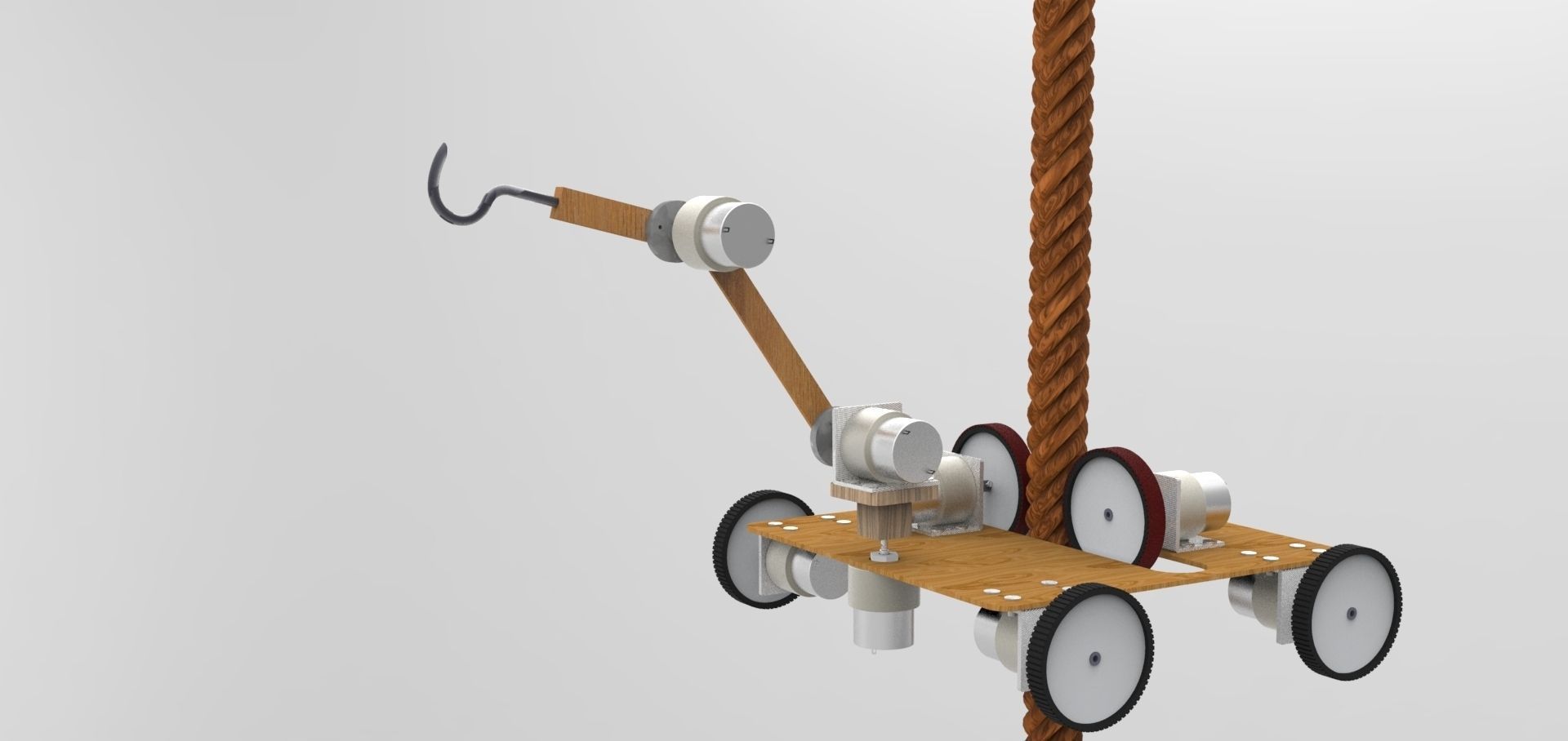 Rope climbing and descending Robot 3D model_4