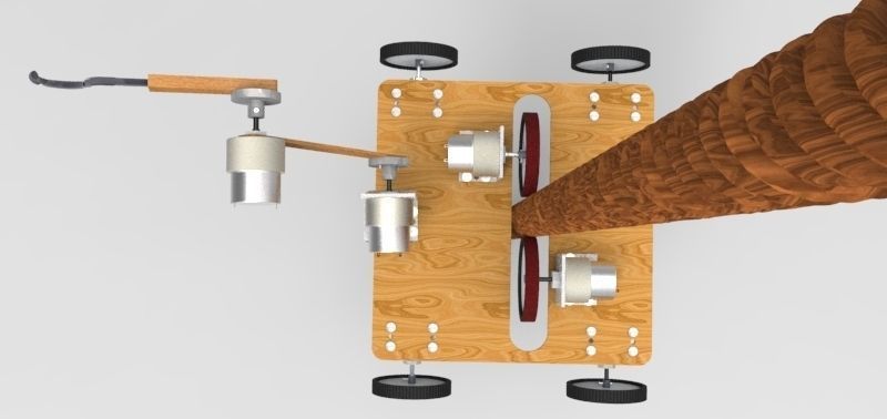 Rope climbing and descending Robot 3D model_7
