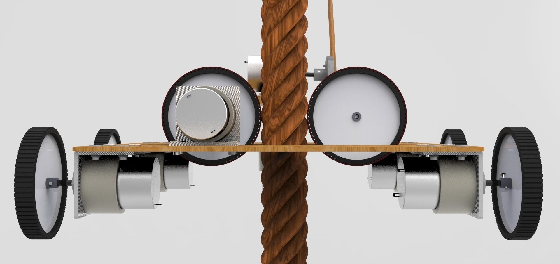 Rope climbing and descending Robot free 3D Model .sldprt .sldasm