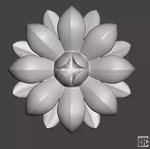 WoodCarving detail - 3d model for CNC - WCCFC0C