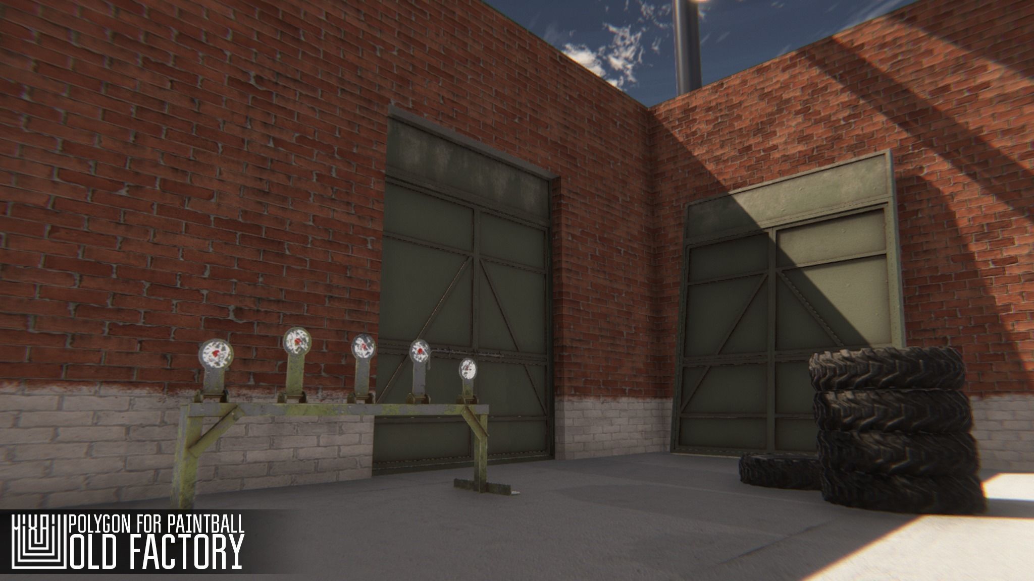 Polygon for paintball - old factory Low-poly 3D model_8