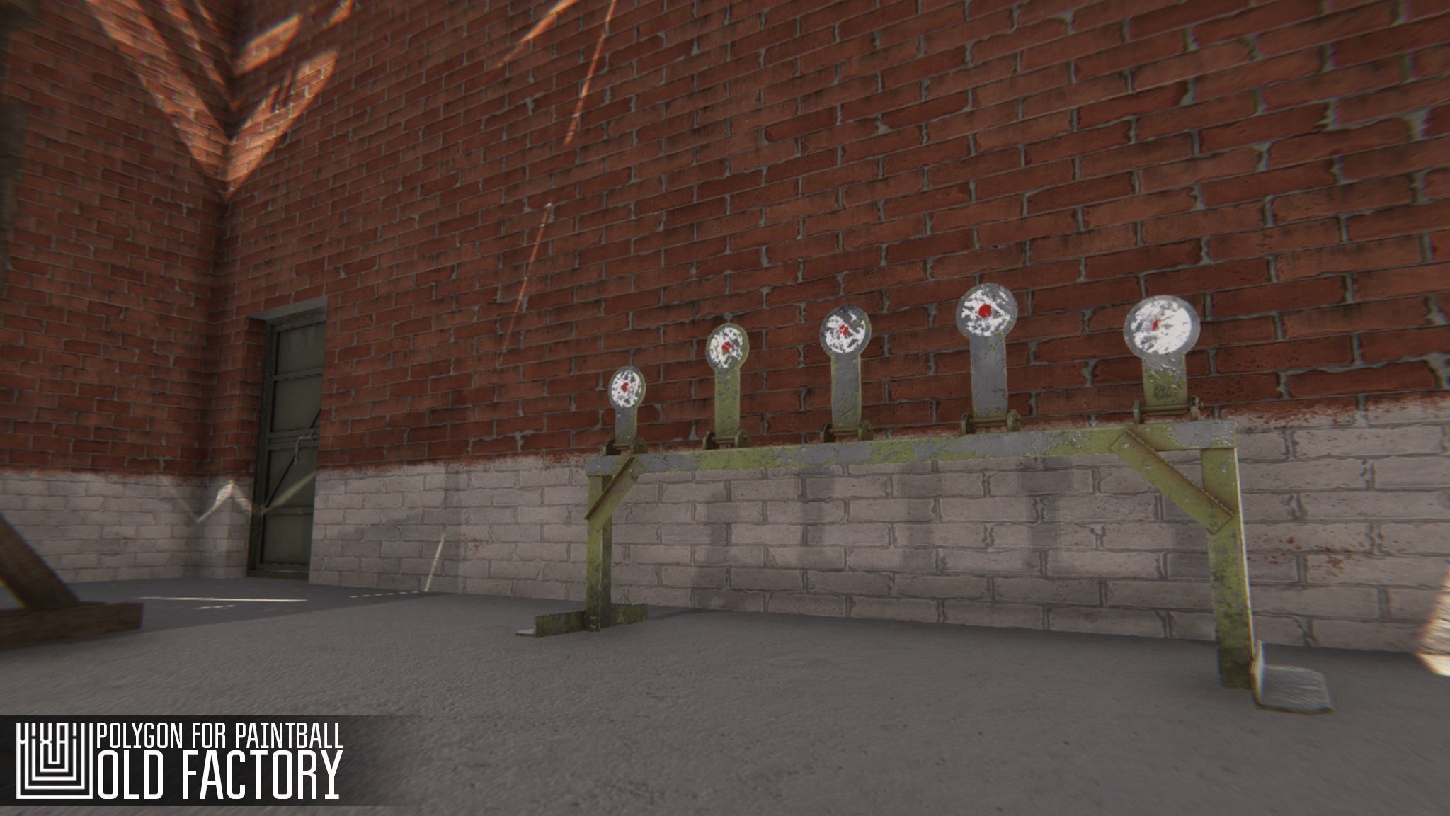 Polygon for paintball - old factory Low-poly 3D model_2