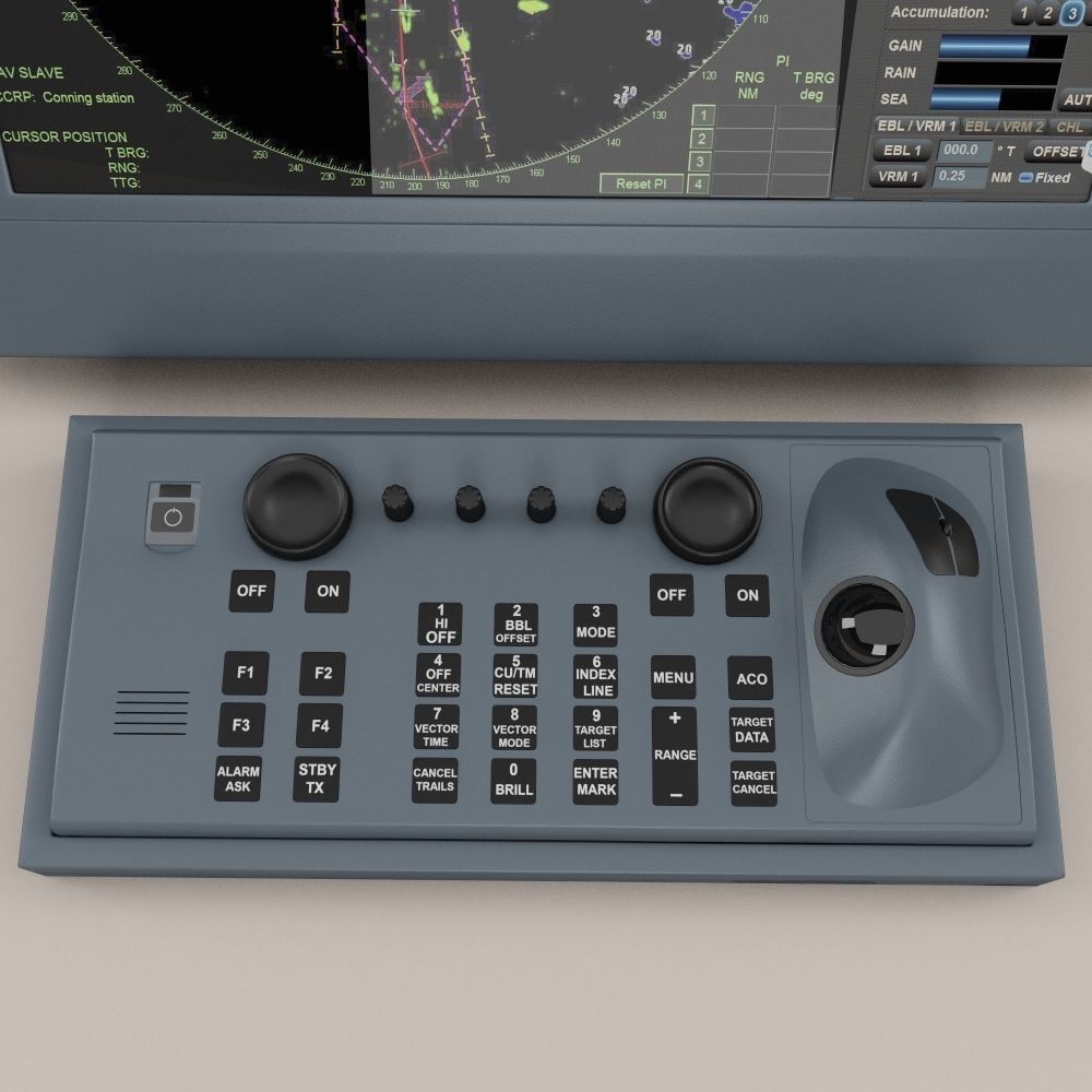 Furuno Ship Radar 3D model_2