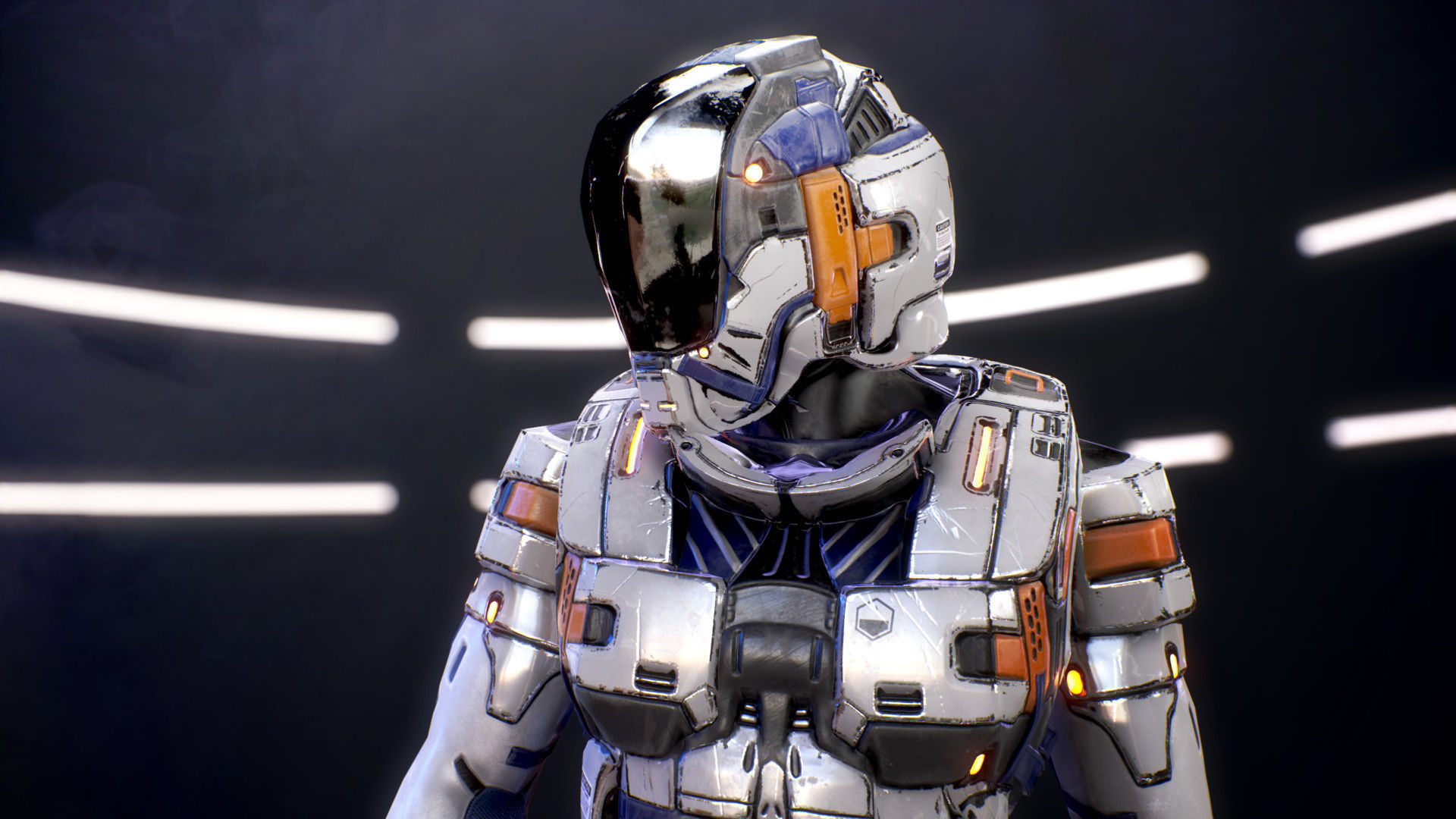 Sci-Fi Armor 6 Low-poly 3D model_11