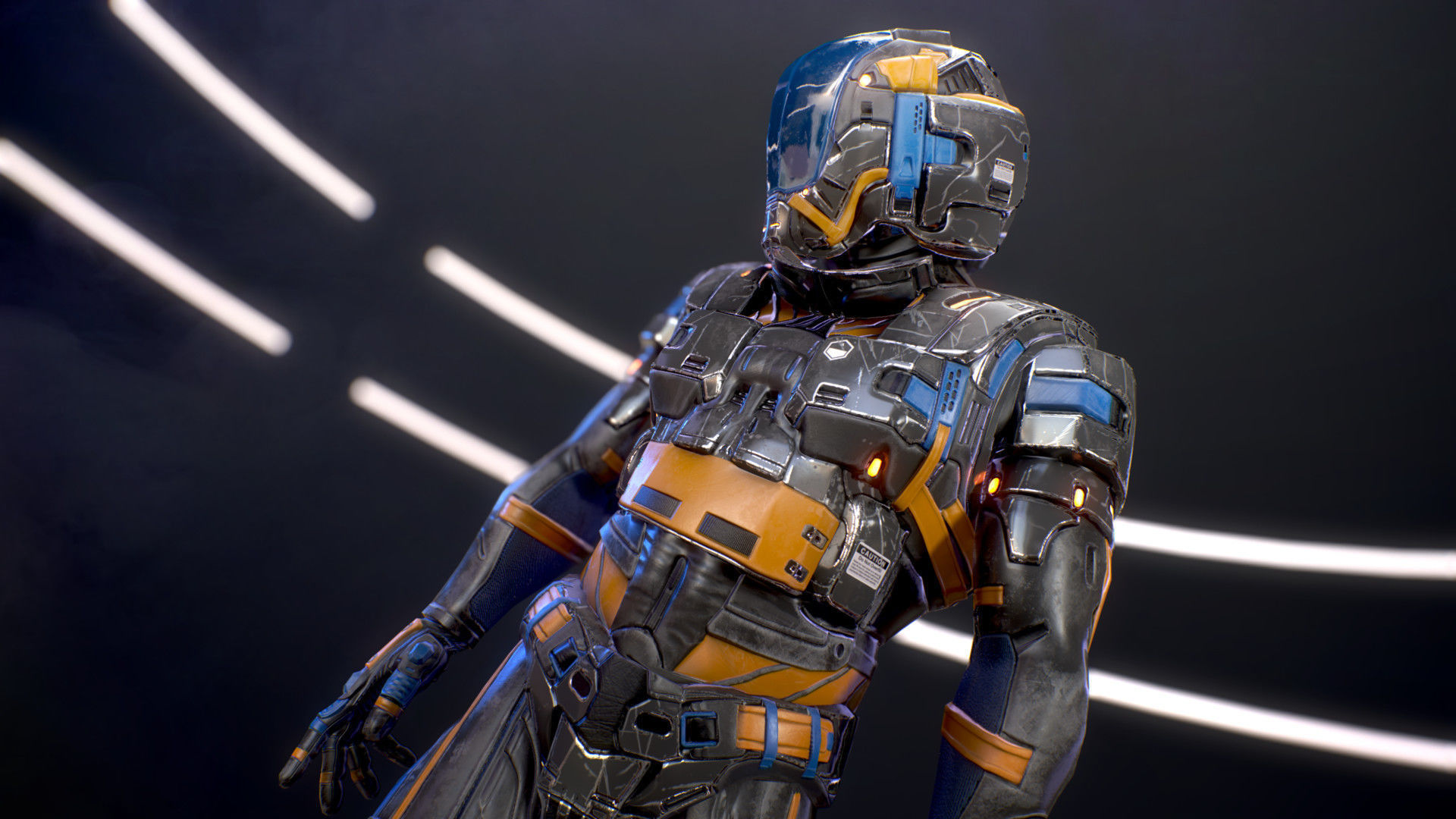 Sci-Fi Armor 6 Low-poly 3D model_5