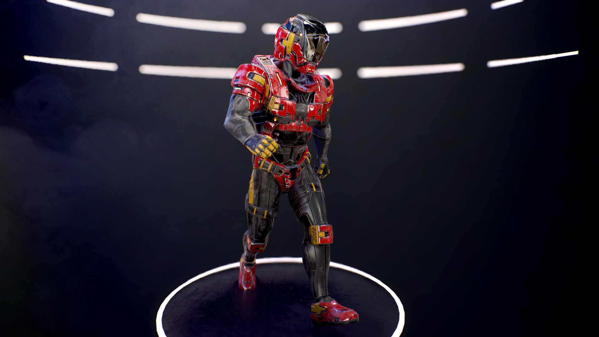 Sci-Fi Armor 6 Low-poly 3D model_13