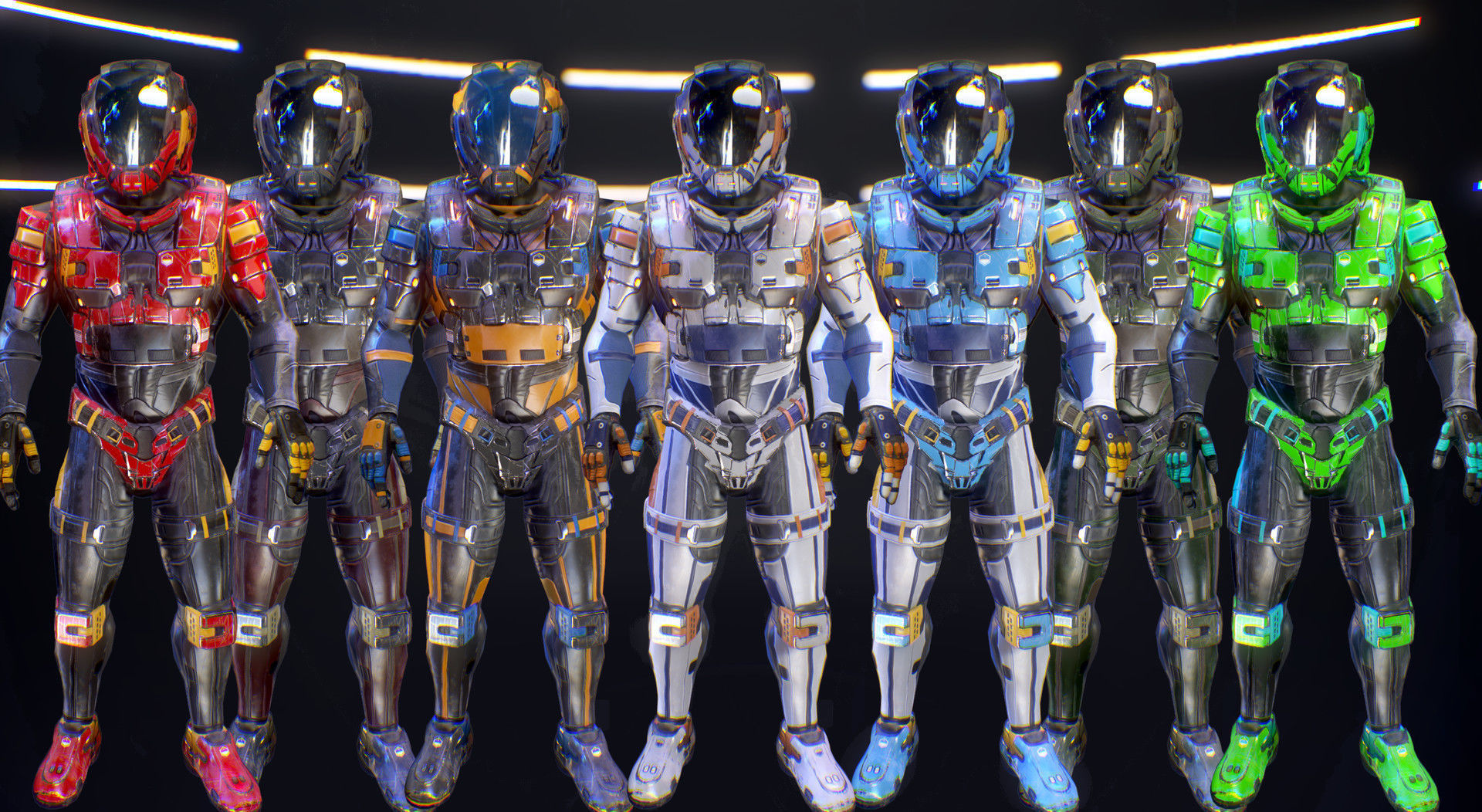 Sci-Fi Armor 6 Low-poly 3D model_3