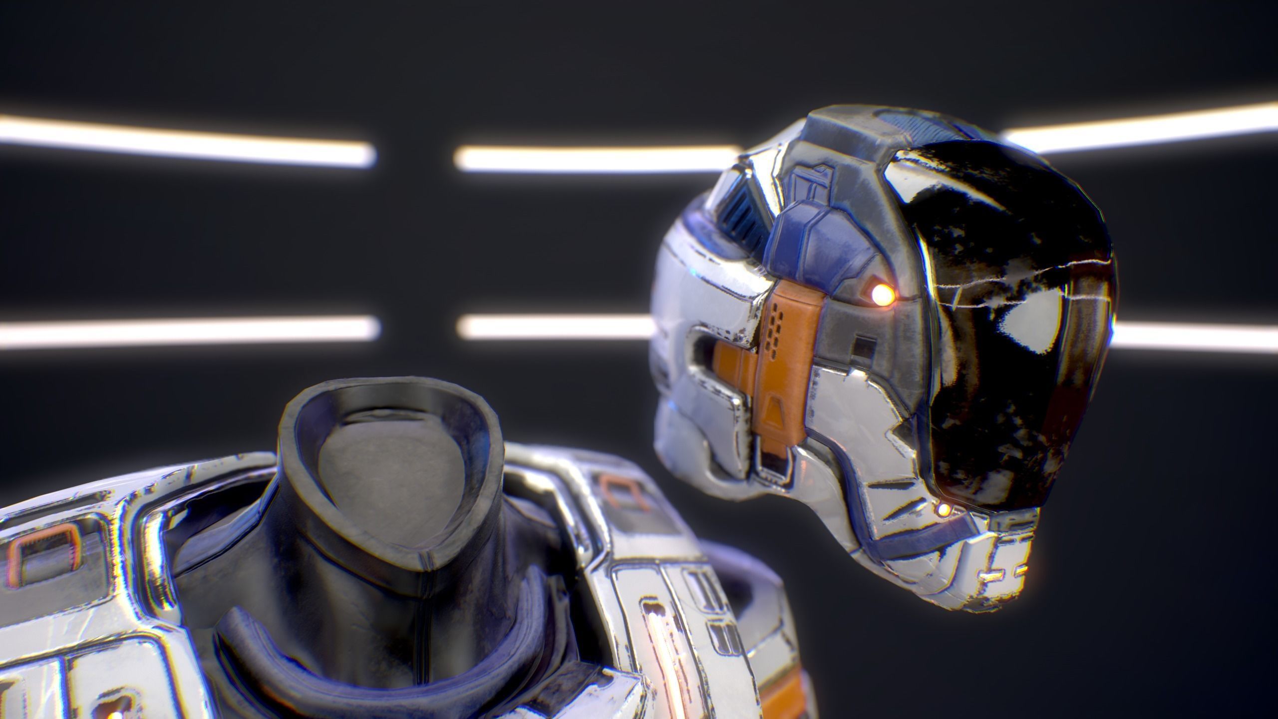 Sci-Fi Armor 6 Low-poly 3D model_21