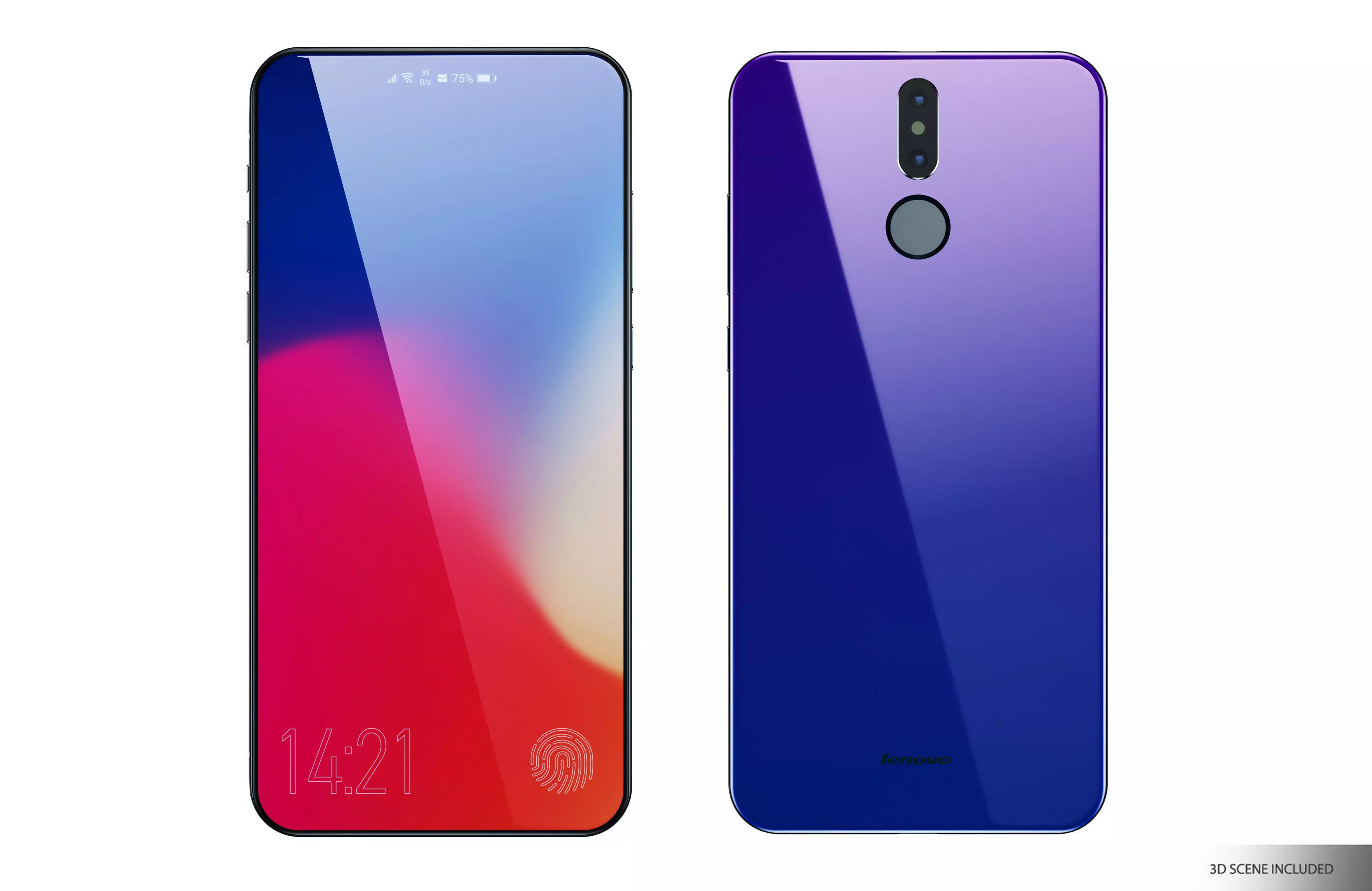 Smartphone with Pop-Up Camera  3D model_0