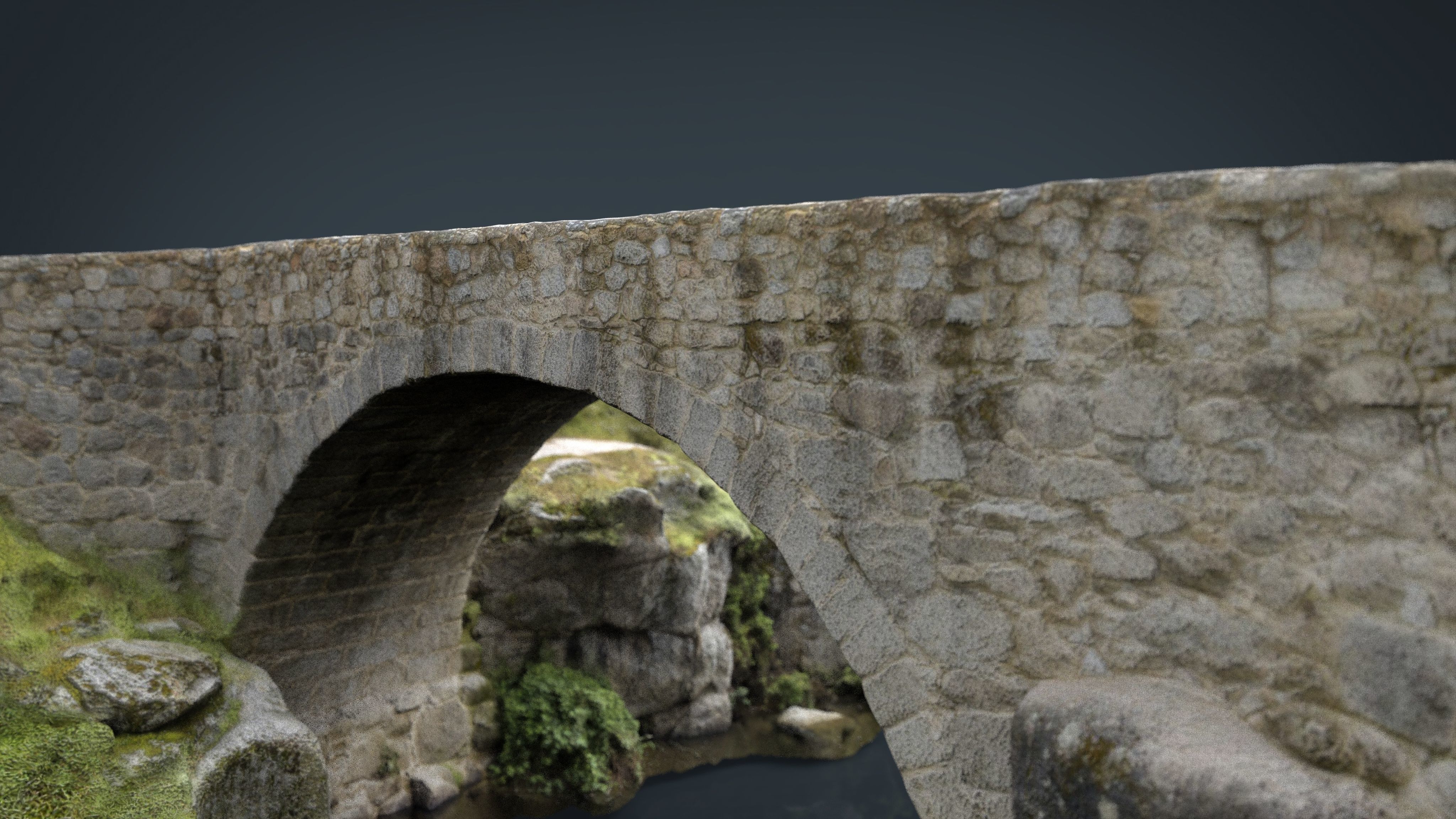 Medieval Bridge Low-poly 3D model_8