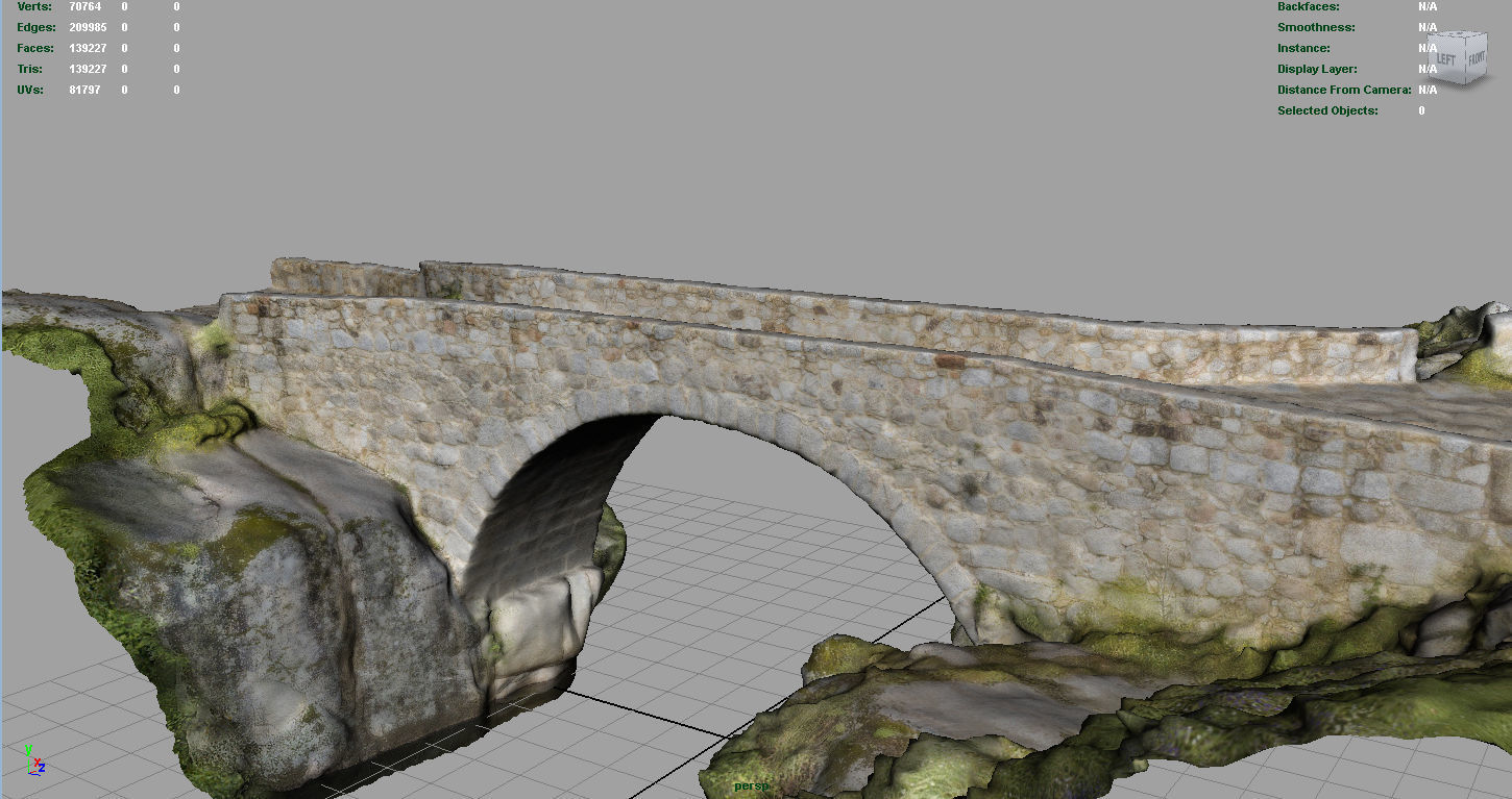 Medieval Bridge Low-poly 3D model_14