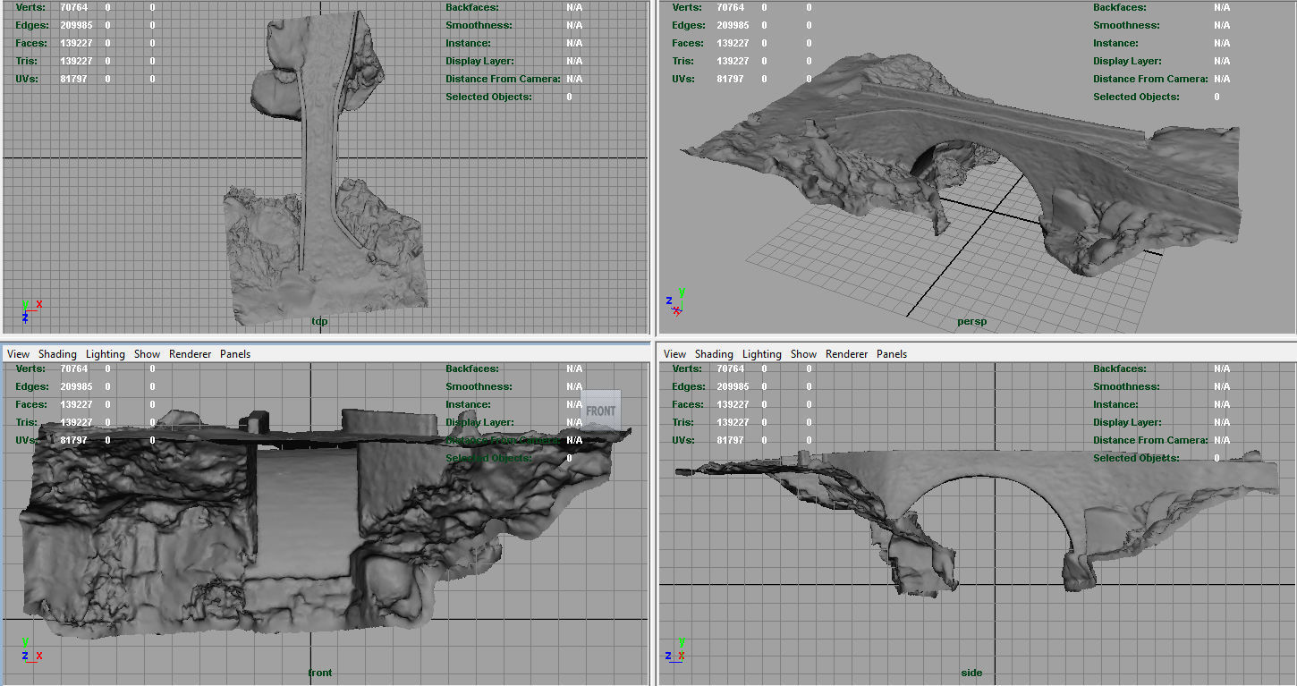 Medieval Bridge Low-poly 3D model_10