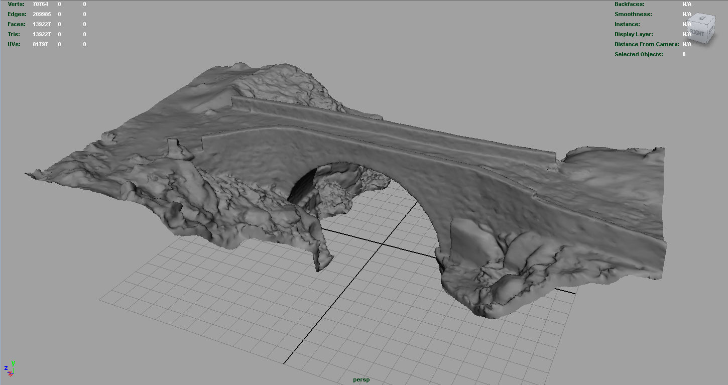 Medieval Bridge Low-poly 3D model_5