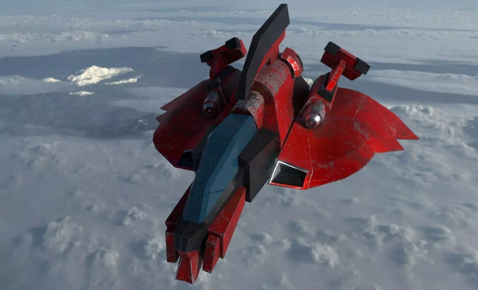 3D model R-Type Spacecraft VR / AR / low-poly animated | CGTrader