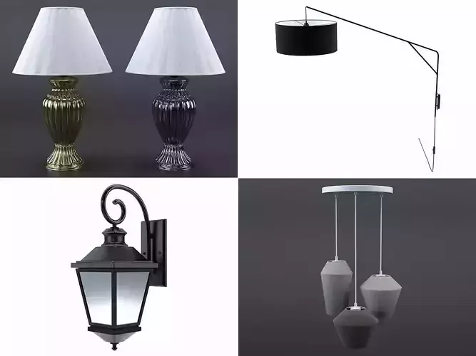 3D Lamps collection - set of 30