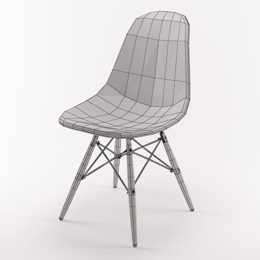 Eames chair DSW 3D model_2