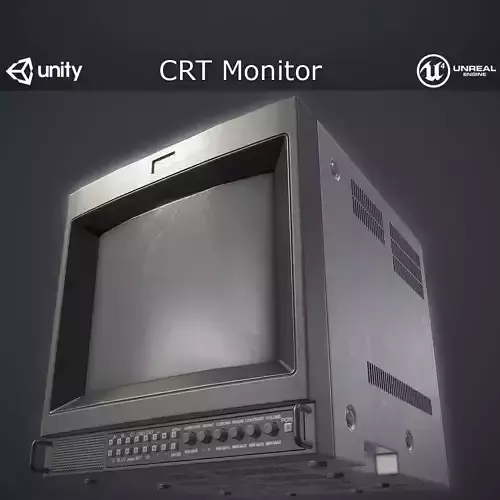 CRT Monitor Low-poly 3D model